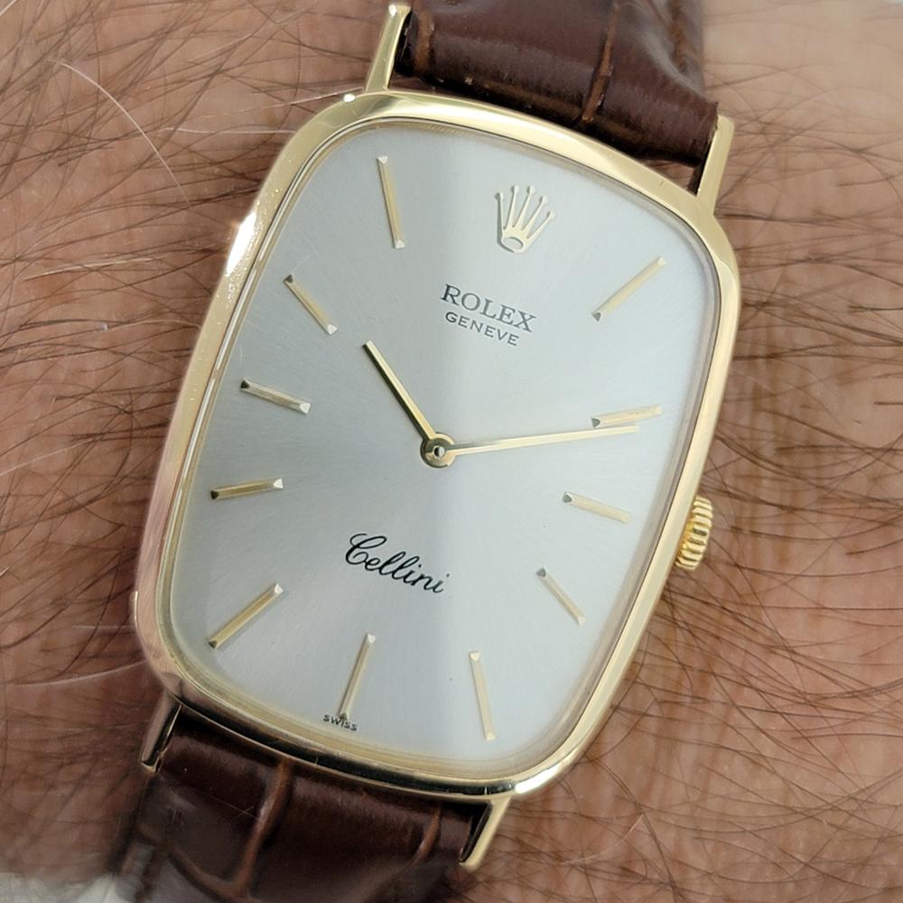 Mens Rolex Cellini Ref 4113 27mm 18k Solid Gold 1970er Vintage Luxury RA386 9