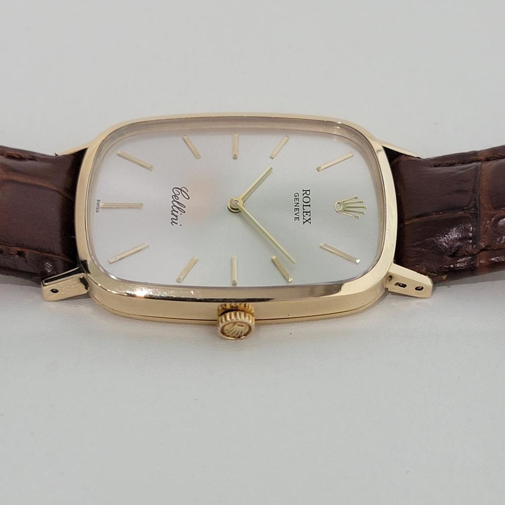 Mens Rolex Cellini Ref 4113 27mm 18k Solid Gold 1970er Vintage Luxury RA386 1