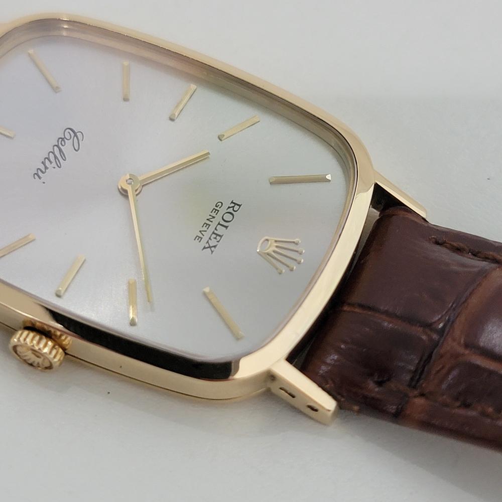 Mens Rolex Cellini Ref 4113 27mm 18k Solid Gold 1970er Vintage Luxury RA386 2