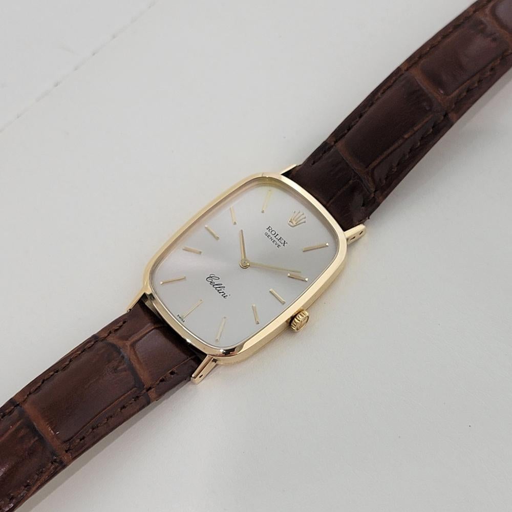 Mens Rolex Cellini Ref 4113 27mm 18k Solid Gold 1970er Vintage Luxury RA386 3