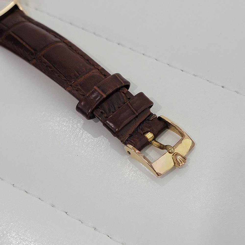 Mens Rolex Cellini Ref 4113 27mm 18k Solid Gold 1970er Vintage Luxury RA386 4