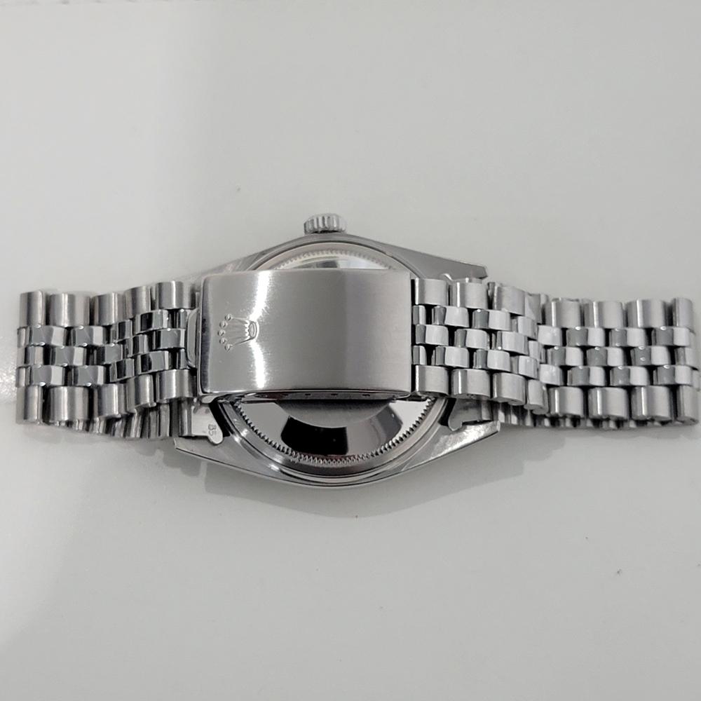 Rolex Montre Datejust 1601 36 mm en or blanc 18 carats avec cadran en lin SS automatique, années 1970 NA143 6