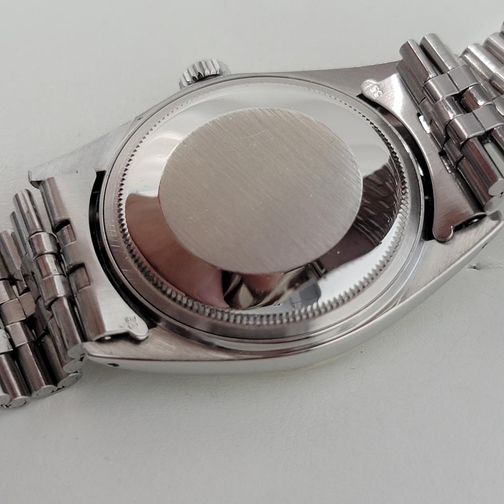 Rolex Montre Datejust 1601 36 mm en or blanc 18 carats avec cadran en lin SS automatique, années 1970 NA143 7