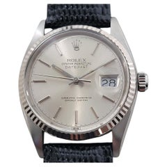 Mens Rolex Datejust 16014 36mm 18k White Gold SS Automatic 1970s Vintage RA486B