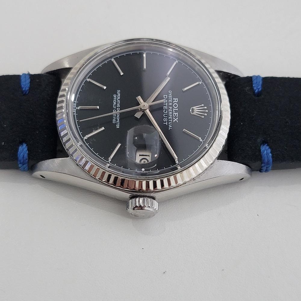 Mens Rolex Datejust 16014 36mm 18k White Gold SS Automatic 1970s Vintage RA517 1