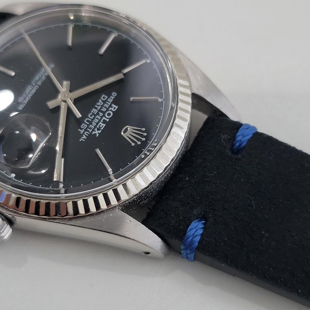 Mens Rolex Datejust 16014 36mm 18k White Gold SS Automatic 1970s Vintage RA517 2
