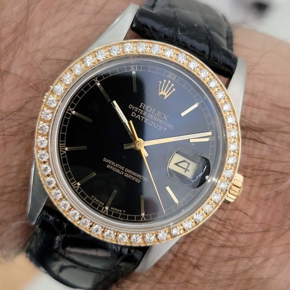 Mens Rolex Datejust 16030 18k SS Automatic Diamond Bezel 1980s RA328B 8