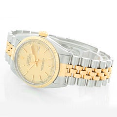 Men's Rolex Datejust 2-Tone Linen Dial Watch 16013