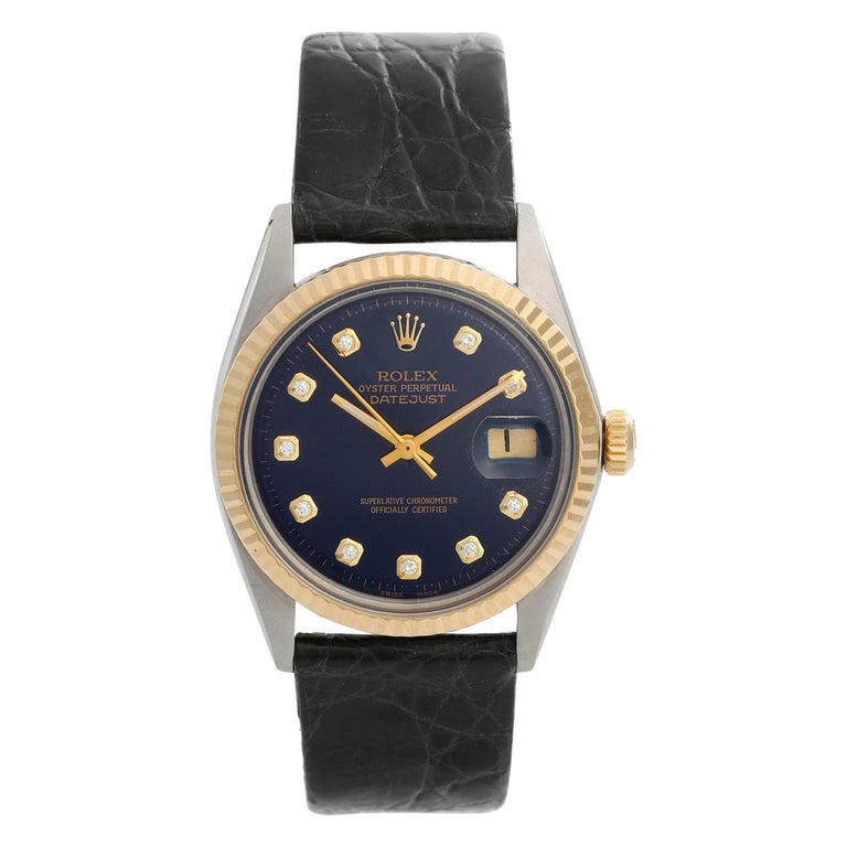 Men's Rolex Datejust 2-Tone Watch 1601 For Sale