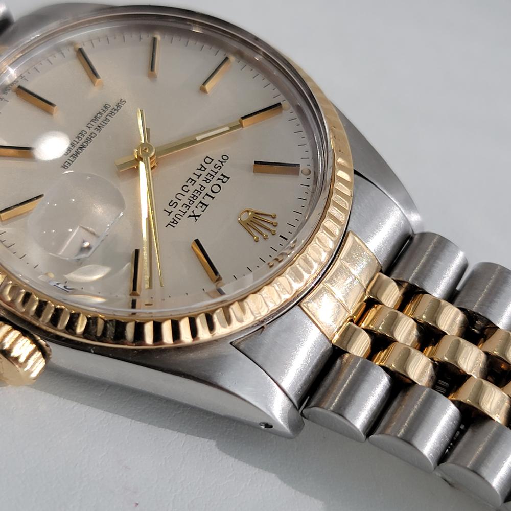 Men's Mens Rolex Datejust Ref 16013 18k Gold SS Automatic 1980s Swiss RA270