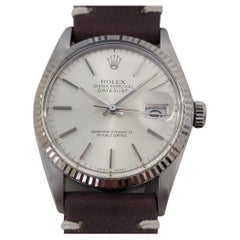Mens Rolex Datejust Ref 16014 36mm 18k Gold SS  Automatic 1980s Swiss  RA487B