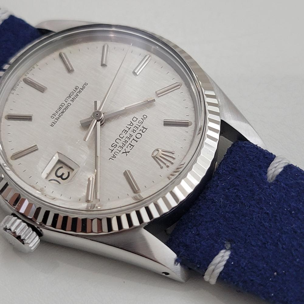 Mens Rolex Datejust Ref 16014 36mm 18k Gold SS Linen Dial Automatic 1980s RA491B 2