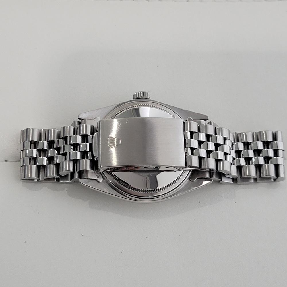 Mens Rolex Datejust Ref 16014 36mm 18k White Gold SS Automatic 1970s Swiss RA515 For Sale 7