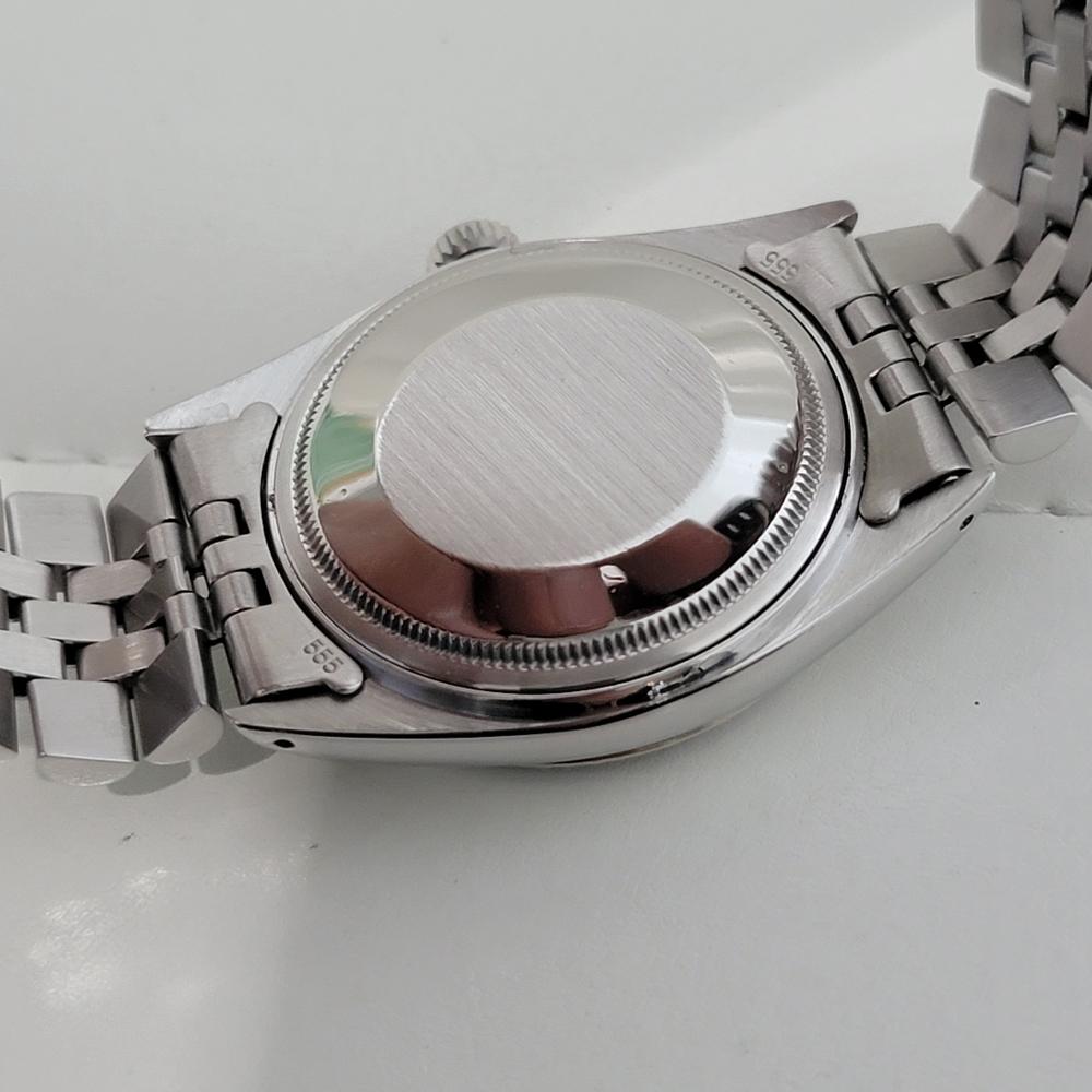 Mens Rolex Datejust Ref 16014 36mm 18k White Gold SS Automatic 1970s Swiss RA515 For Sale 4