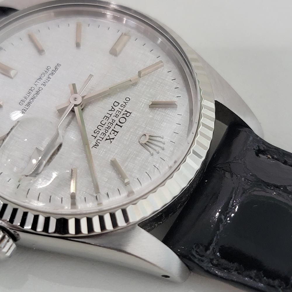 Mens Rolex Datejust Ref 16014 36mm 18k White Gold SS Automatic 1980s RA392B For Sale 2