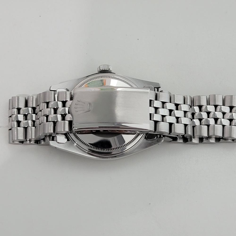Mens Rolex Datejust Ref 16014 36mm 18k White Gold SS Automatic 1980s Swiss RA392 For Sale 7