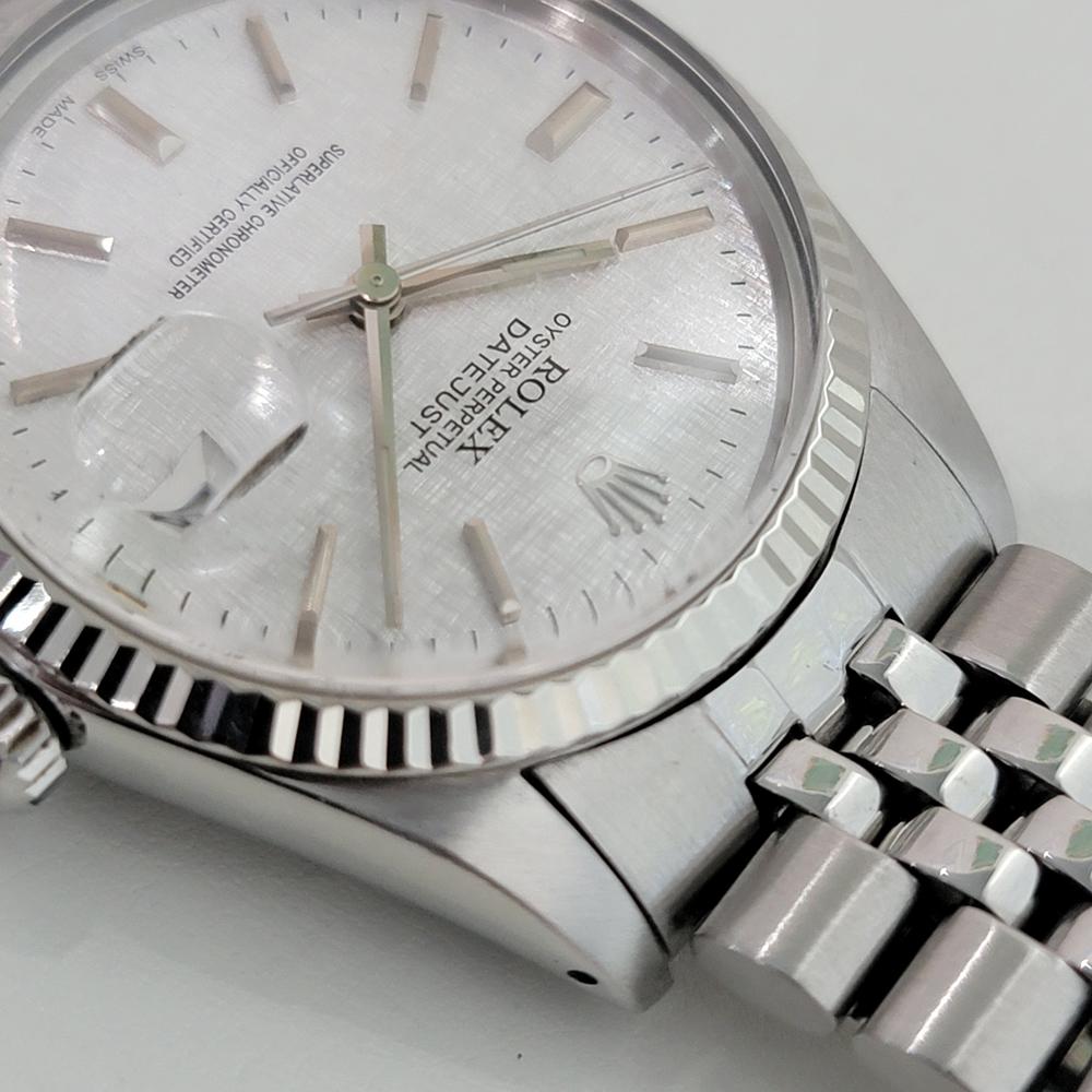 Mens Rolex Datejust Ref 16014 36mm 18k White Gold SS Automatic 1980s Swiss RA392 For Sale 2