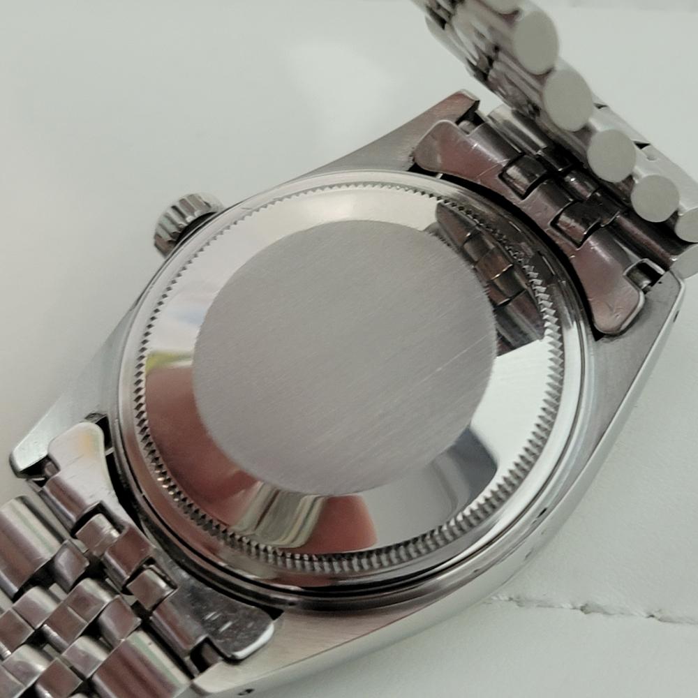 Mens Rolex Datejust Ref 16014 36mm 18k White Gold SS Automatic 1980s Swiss RA392 For Sale 5