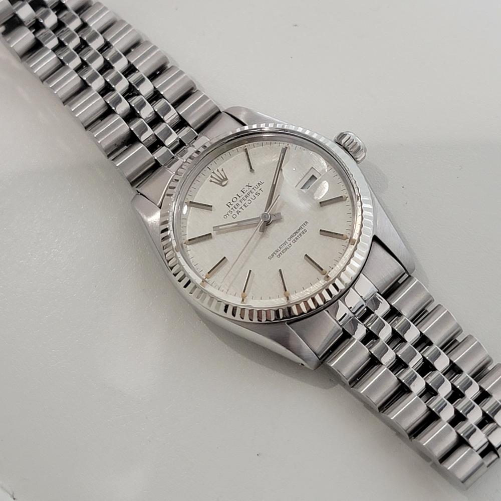 Rolex Datejust Uomo Ref 16014 36mm 18k White Gold SS Automatico 1980s Swiss RA484 4