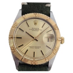Herren Rolex Datejust Ref 1625 Thunderbird 36mm 18k Gold SS Auto 1970er Jahre RA355G