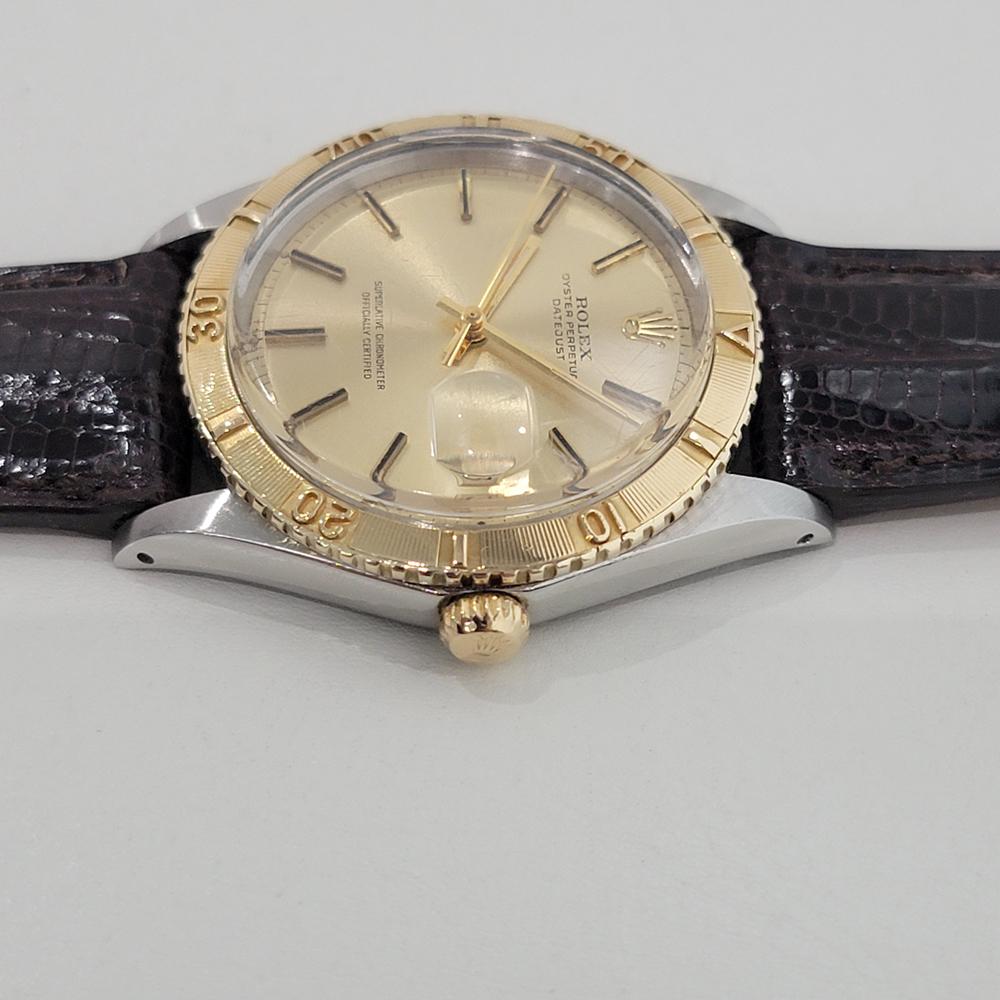 Men's Mens Rolex Datejust Ref 1625 Thunderbird 36mm 18k Gold SS Automatic 1970s NA102 For Sale