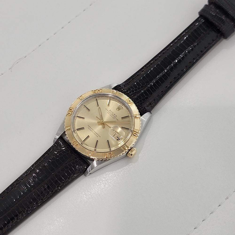 Mens Rolex Datejust Ref 1625 Thunderbird 36mm 18k Gold SS Automatic 1970s NA102 For Sale 2