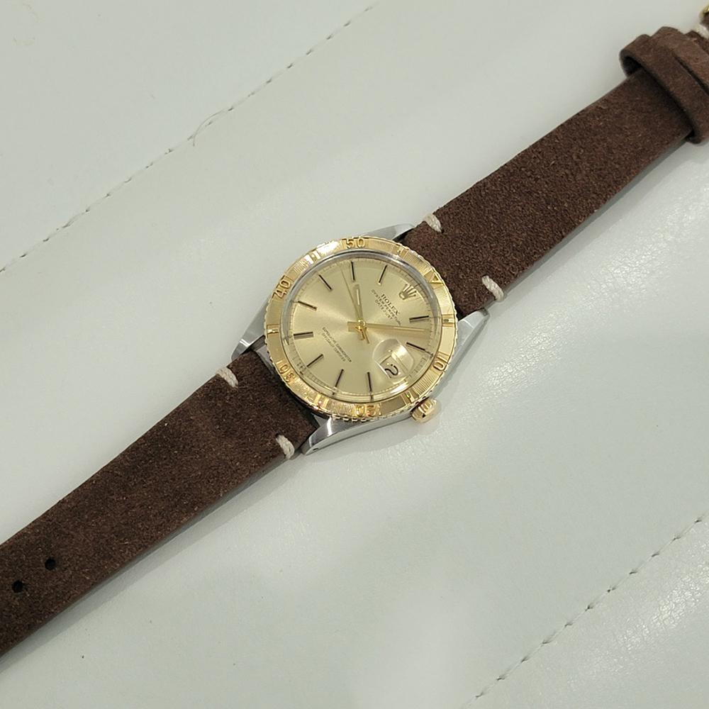 Mens Rolex Datejust Ref 1625 Thunderbird 36mm 18k Gold SS Automatic 1970s NA102B For Sale 2