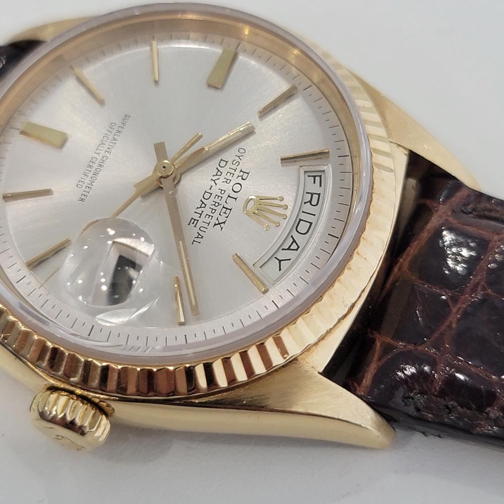 Mens Rolex Day Date President 1803 36mm 18k Gold Automatic 1960s Vintage RJC209 In Excellent Condition In Beverly Hills, CA