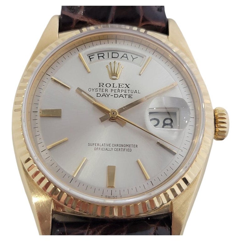 Mens Rolex Day Date President 1803 36Mm 18K Gold Automatic 1960S Vintage  Rjc209 For Sale At 1Stdibs