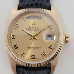 Mens Rolex Day Date President 18038 18k Gold Automatic 1970s Swiss RA280