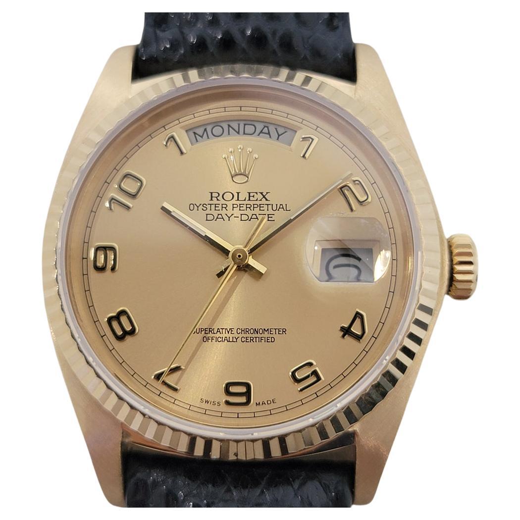 Mens Rolex Day Date President 18038 18k Gold Automatic 1970s Swiss RA280