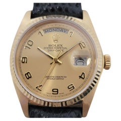 Mens Rolex Day Date President 18038 18k Gold Automatic 1970s Swiss RA280