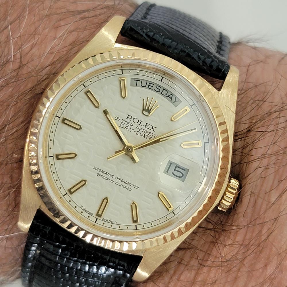 Mens Rolex Day Date President 18038 18k Gold Automatic 1980s w Papers NA101 6