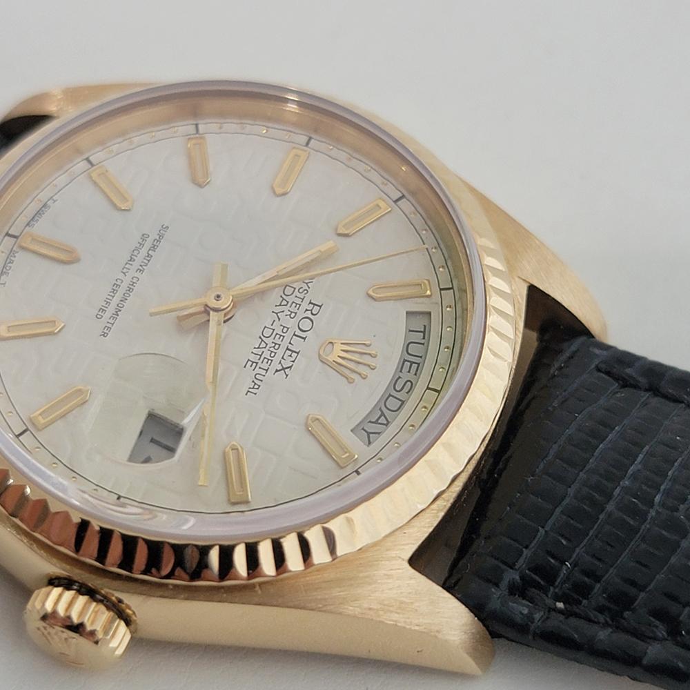 Mens Rolex Day Date President 18038 18k Gold Automatic 1980s w Papers NA101 1