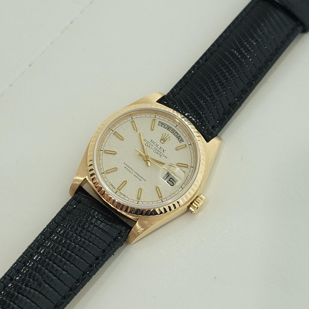 Mens Rolex Day Date President 18038 18k Gold Automatic 1980s w Papers NA101 2