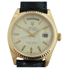 Mens Rolex Day Date President 18038 18k Gold Automatic 1980s w Papers NA101
