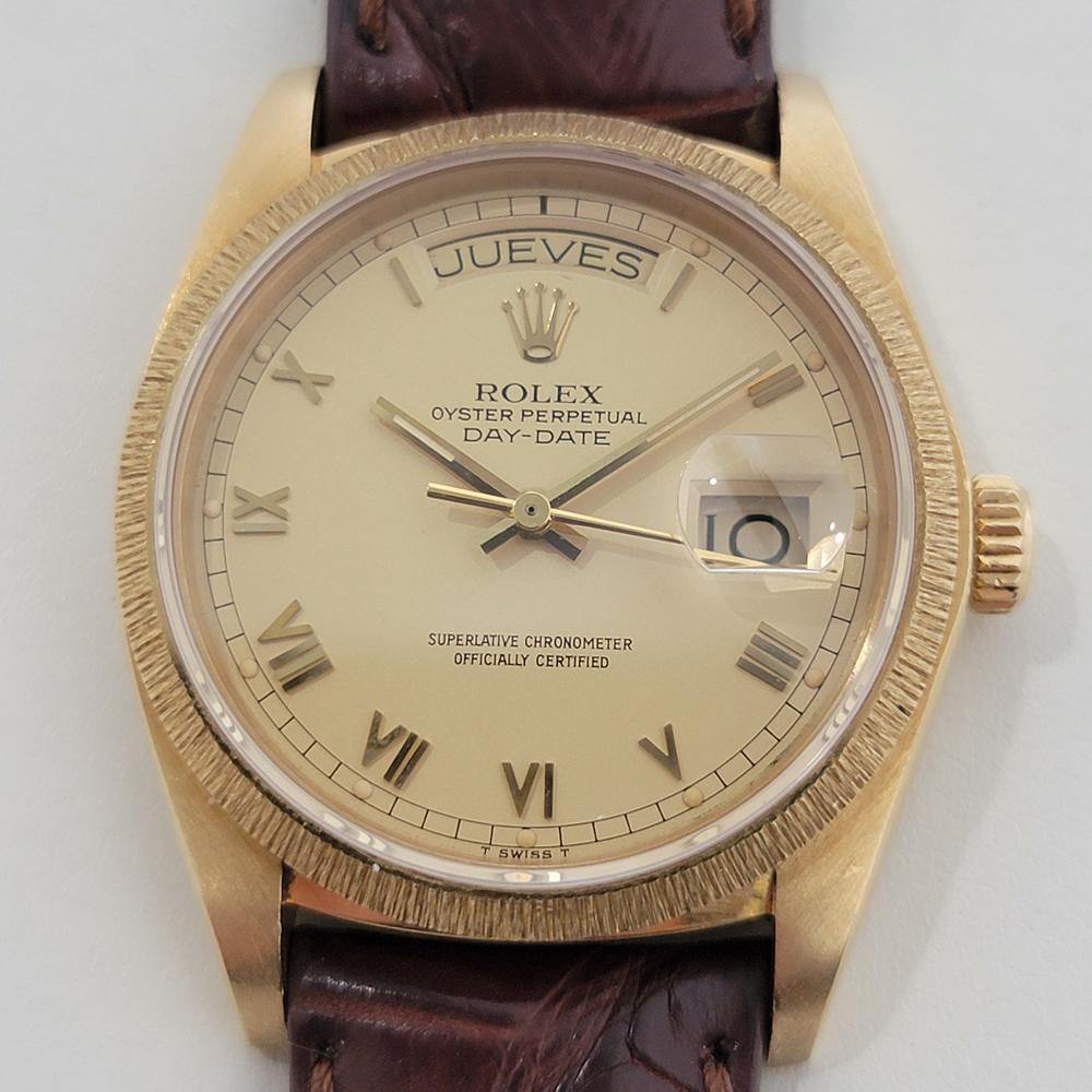 Iconic luxury, Men's 18k solid gold Rolex Oyster Perpetual Day-Date ref.18078, the 