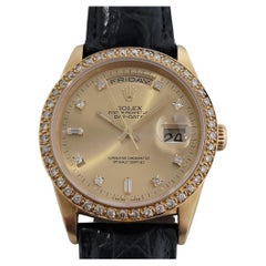 Herren Rolex Day Date President 18238 18k Gold Diamant Automatik 1990er Jahre RA342
