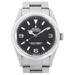 Men's Rolex Explorer I 14270 Black Dial, Tritium, T Series, Single Buckle, Vintage