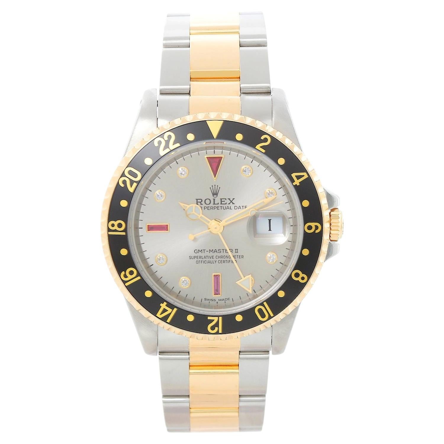 Montre Rolex GMT-Master II pour homme avec 2 fuseaux horaires 16713