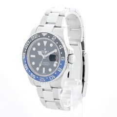 Men's Rolex GMT - Master II Stainless Steel Watch Black/Blue Bezel 116710 (11671