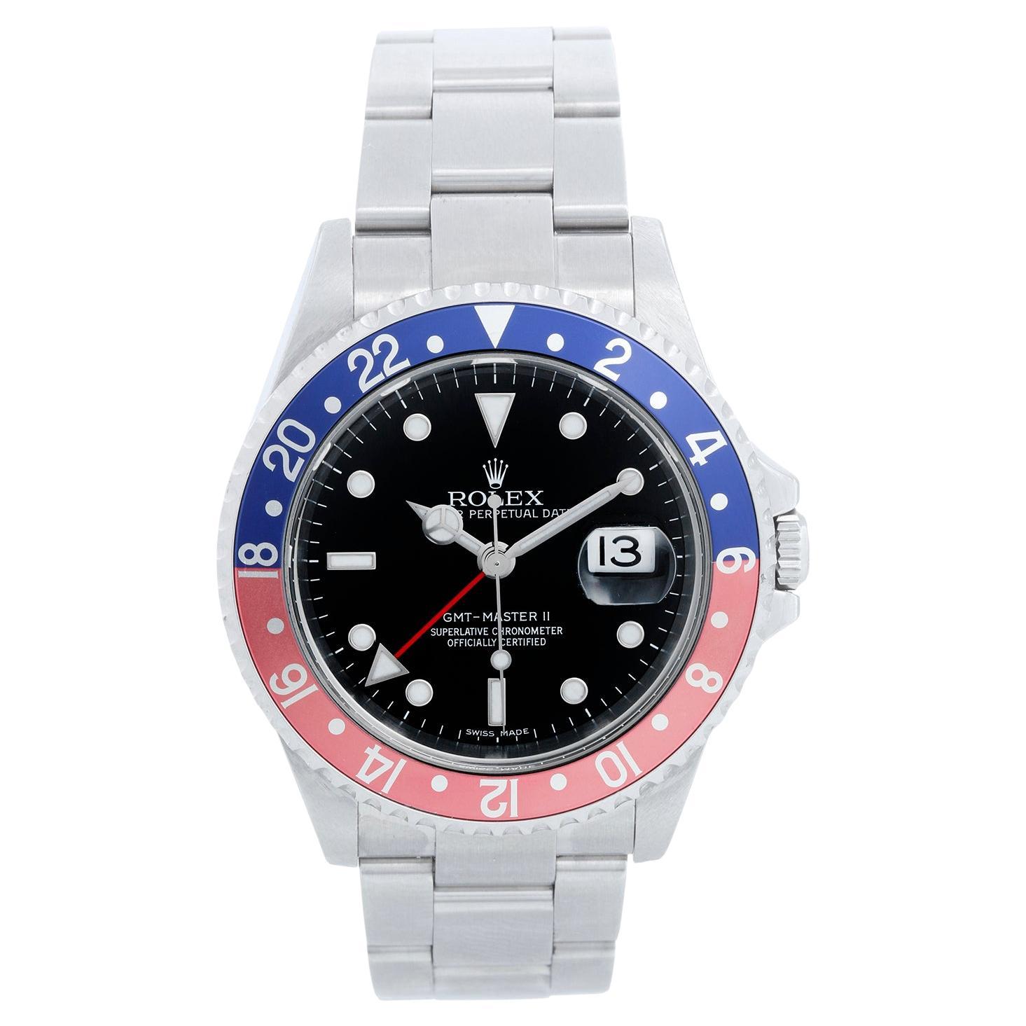 Men's Rolex GMT-Master II Watch 16710 For Sale