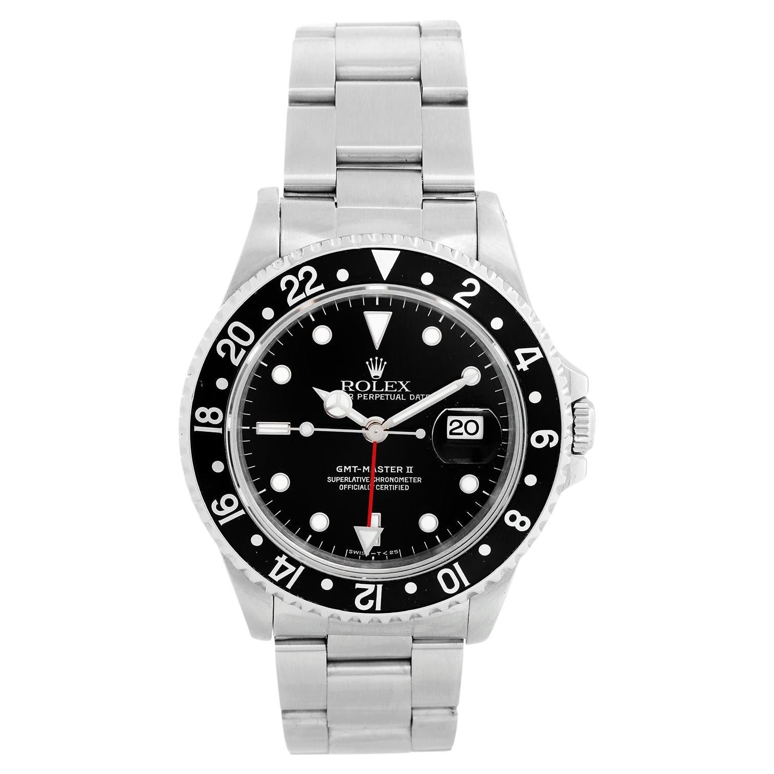Men's Rolex GMT-Master II Watch 16710 Stainless Steel