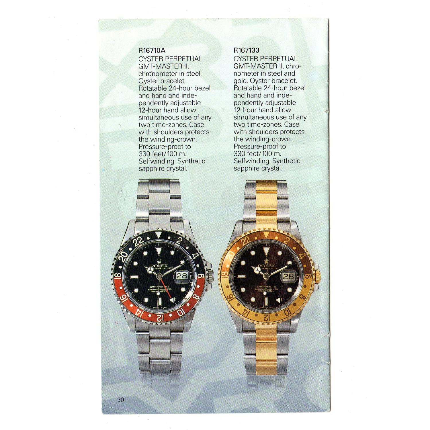 Men's Rolex GMT-Master II Watch 16713 