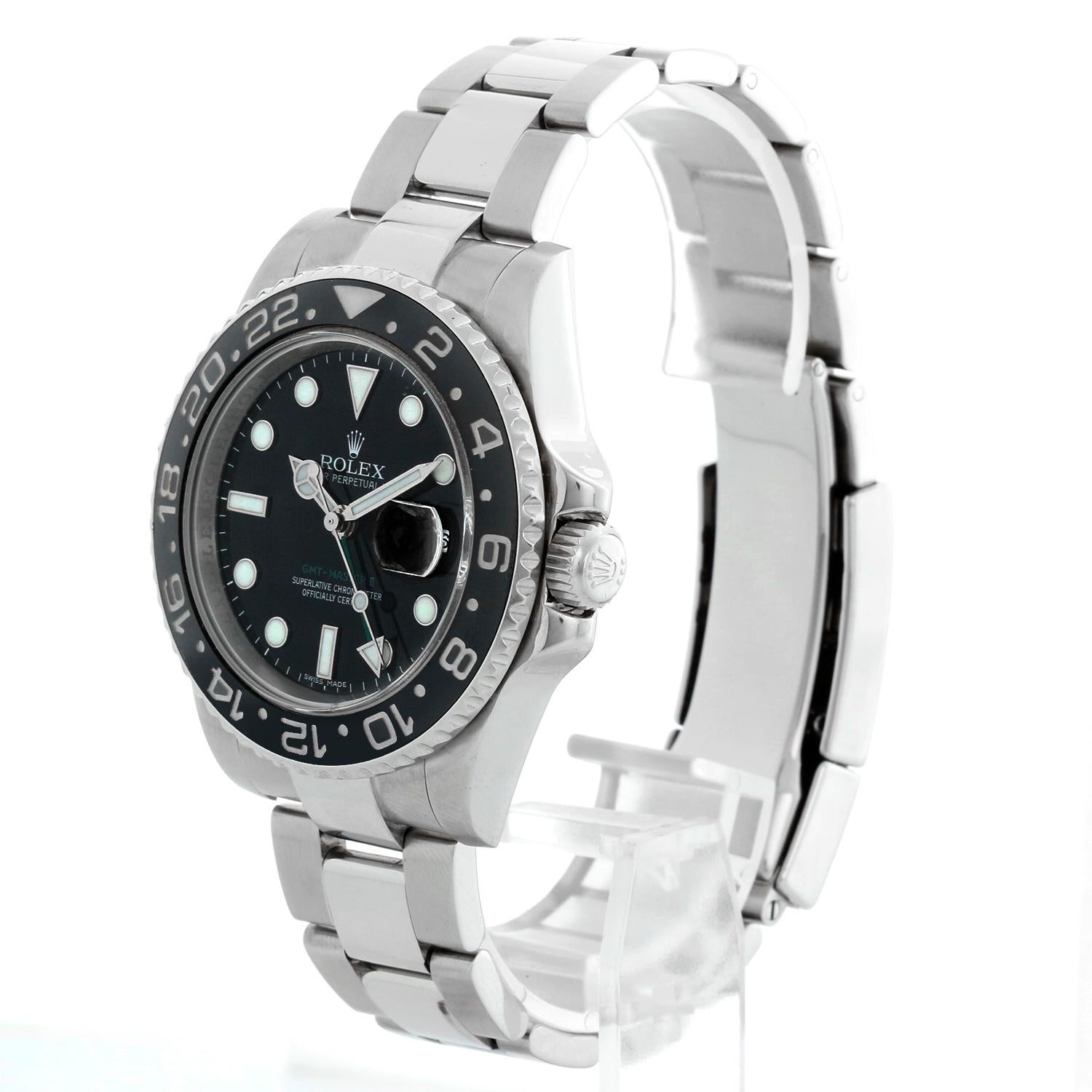 Men's Rolex GMT-Master II Watch Ceramic Bezel 116710 (116710N) In Excellent Condition In Dallas, TX
