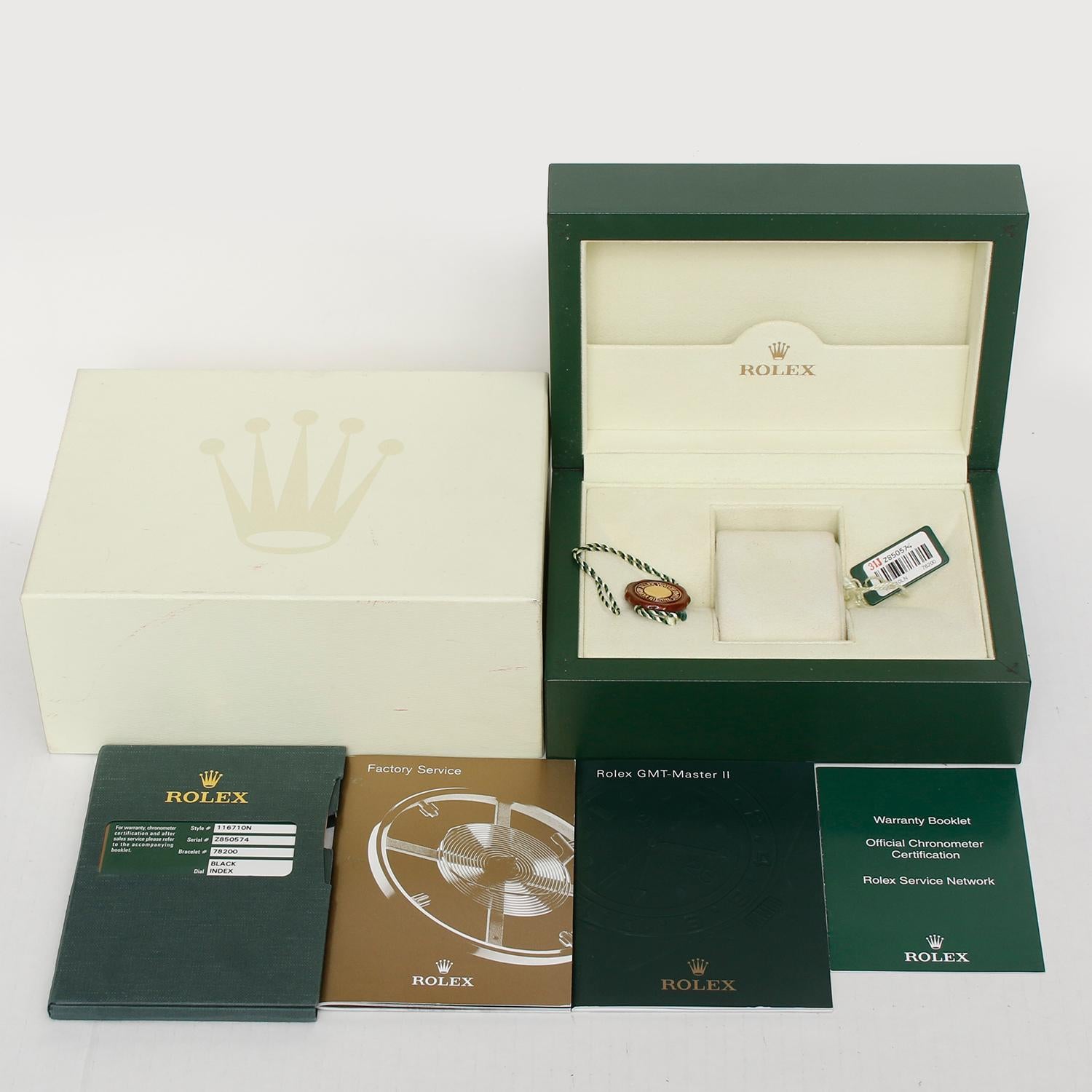 Men's Rolex GMT-Master II Watch Ceramic Bezel 116710 '116710N' 1