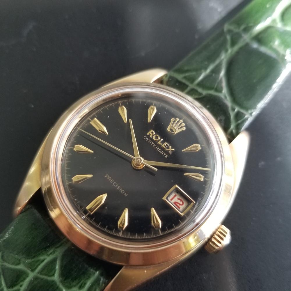 Men's Rolex OysteDate Precision 6494 Gold-Capped Hand-Wind, c.1950s MA199GRN 1