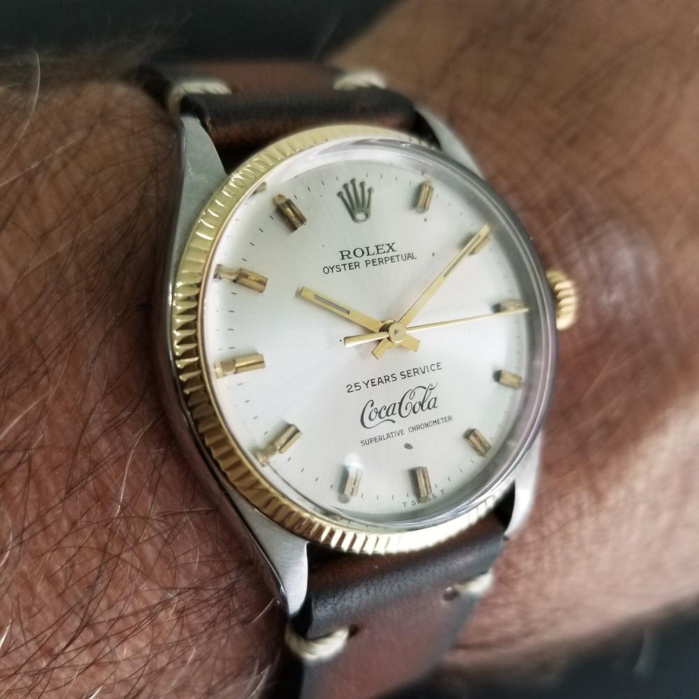 Mens Rolex Oyster 1005 14k Gold & SS Automatic Coca Cola Dial, c.1970s RA130BRN 4