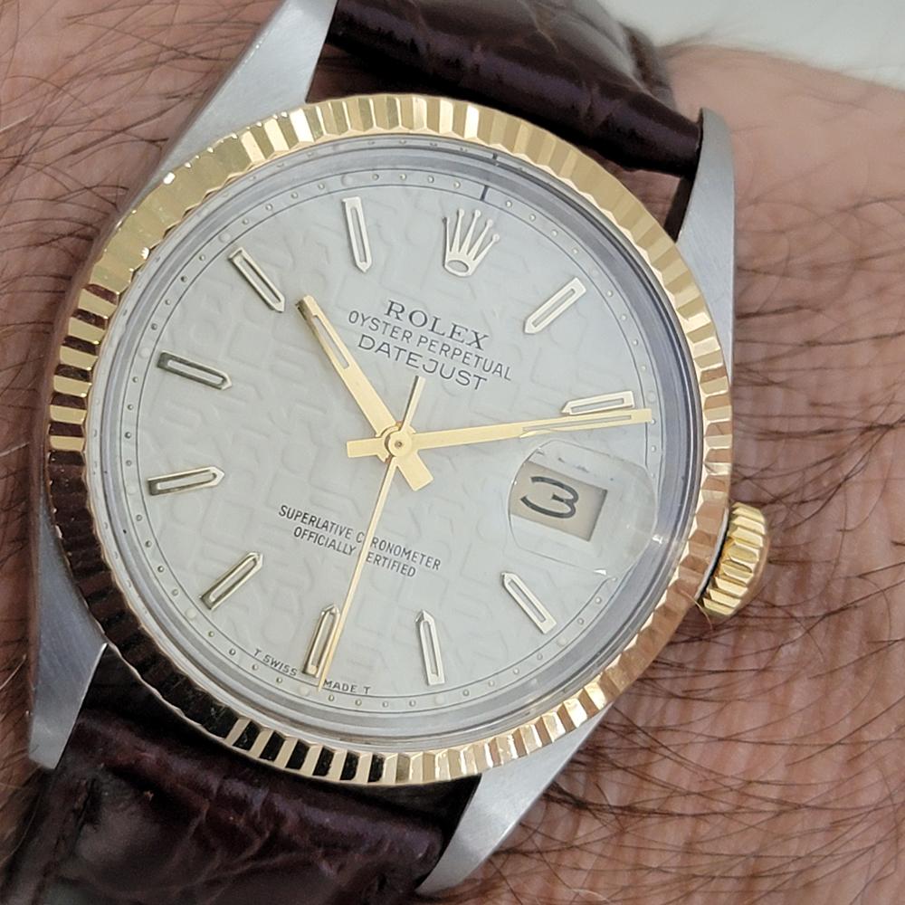 Mens Rolex Oyster 16013 Datejust 36mm 18k SS Computer Dial Automatic 1980s RA524 For Sale 9