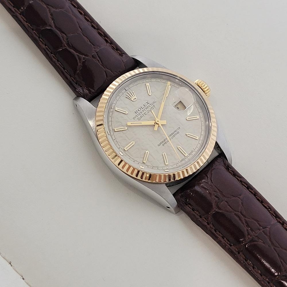 Mens Rolex Oyster 16013 Datejust 36mm 18k SS Computer Dial Automatic 1980s RA524 For Sale 3